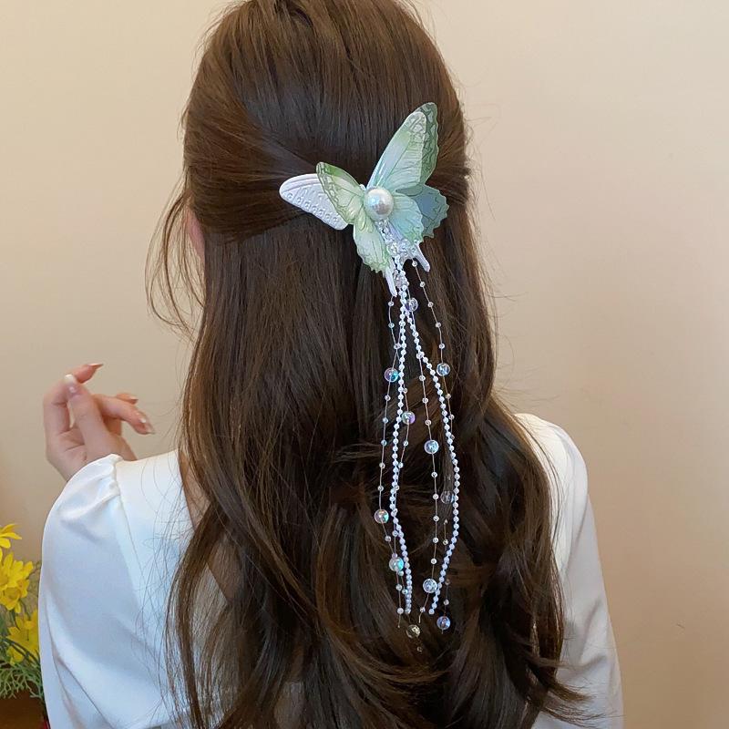 Rote Spinnenlilie Acryl Haarspange: Retro chinesischer Stil Haarschmuck