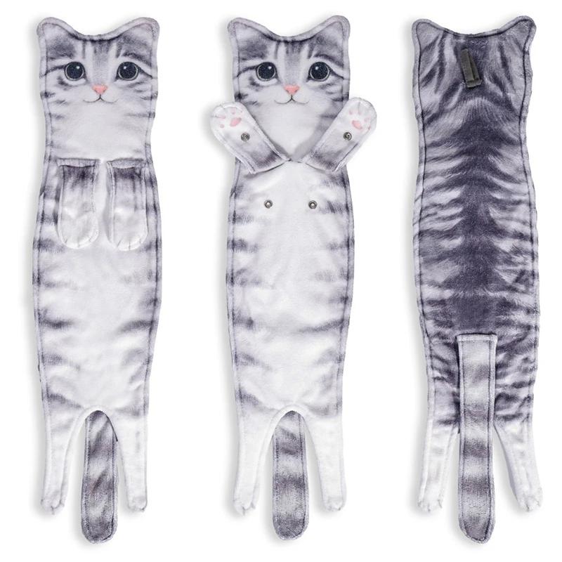 ABHS-Funny Cat Hand Towels, Kitchen And Bathroom Hand Towels, Quick-Drying Soft Absorbent Microfiber Towels
