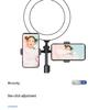 Dual-angle Mobile Phone Tripod with Fill Light for Live Streaming and Recording