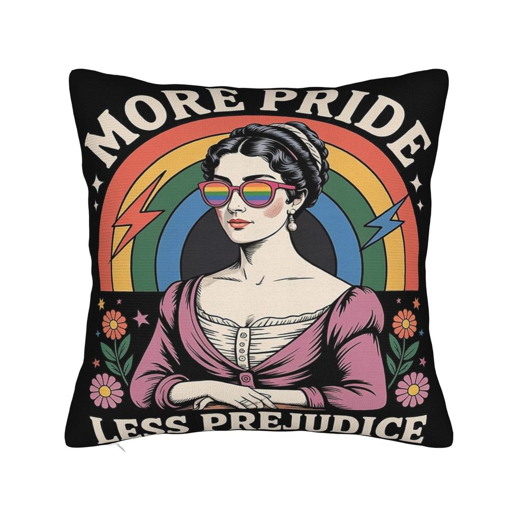 More Pride Less Prejudice Pillowcases Accessories Printing Cushion Cover Decorative Pillow Case Cover Car Multi Size