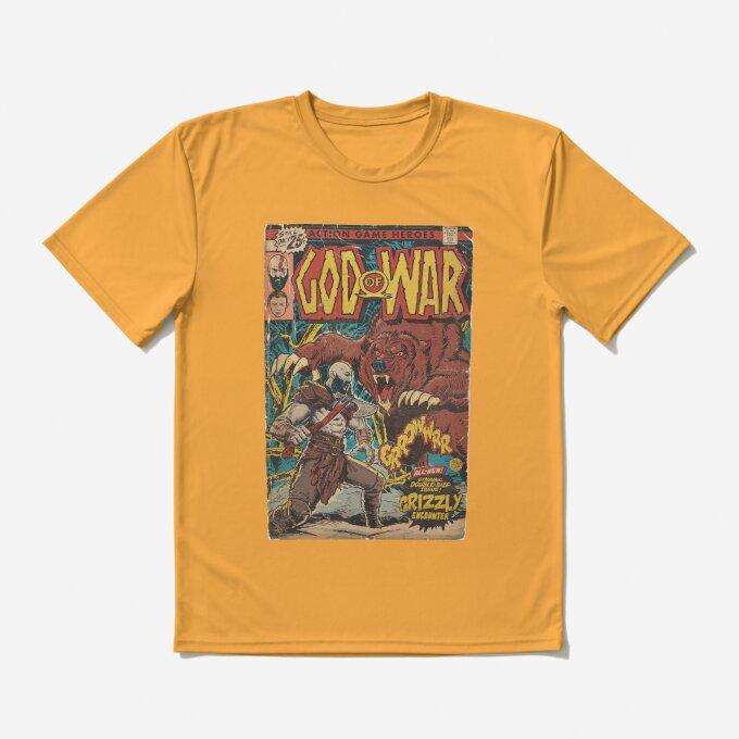 God of War Ragnarök Bear Fight Art TShirt for Men and Women Summer Pure Cotton Clothing Fashion Casual Short Sleeved Tshirt