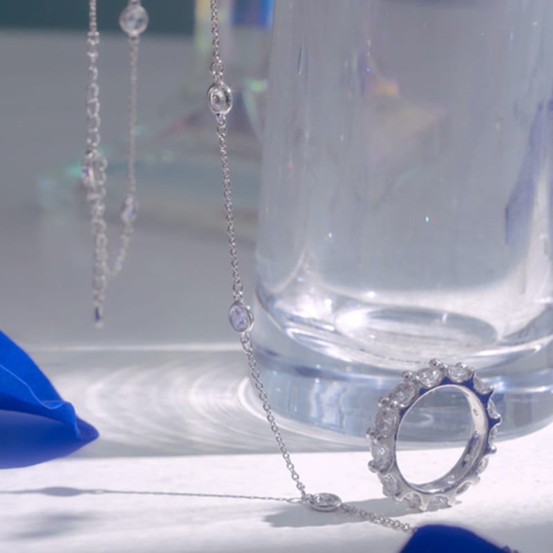 MACIER 4MM Prong Setting Tennis Ring (Silver)