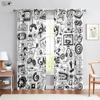 Cool Game Controller Printed Curtains Suitable For Children's Room Bedroom Game Room E-Sports Room Decorative Curtains 2 Pieces