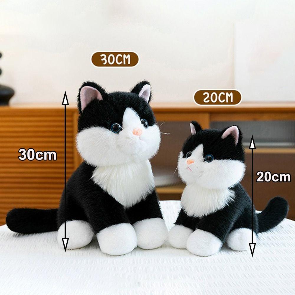 Cotton Realistic Stuffed Cat Doll Meow Sound Effect Simulated Cat Plushie  Home Decoration
