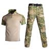 Hanye Men's Summer Camouflage Short Sleeve Frog Suit Training Set - Breathable T-shirt & Short Top