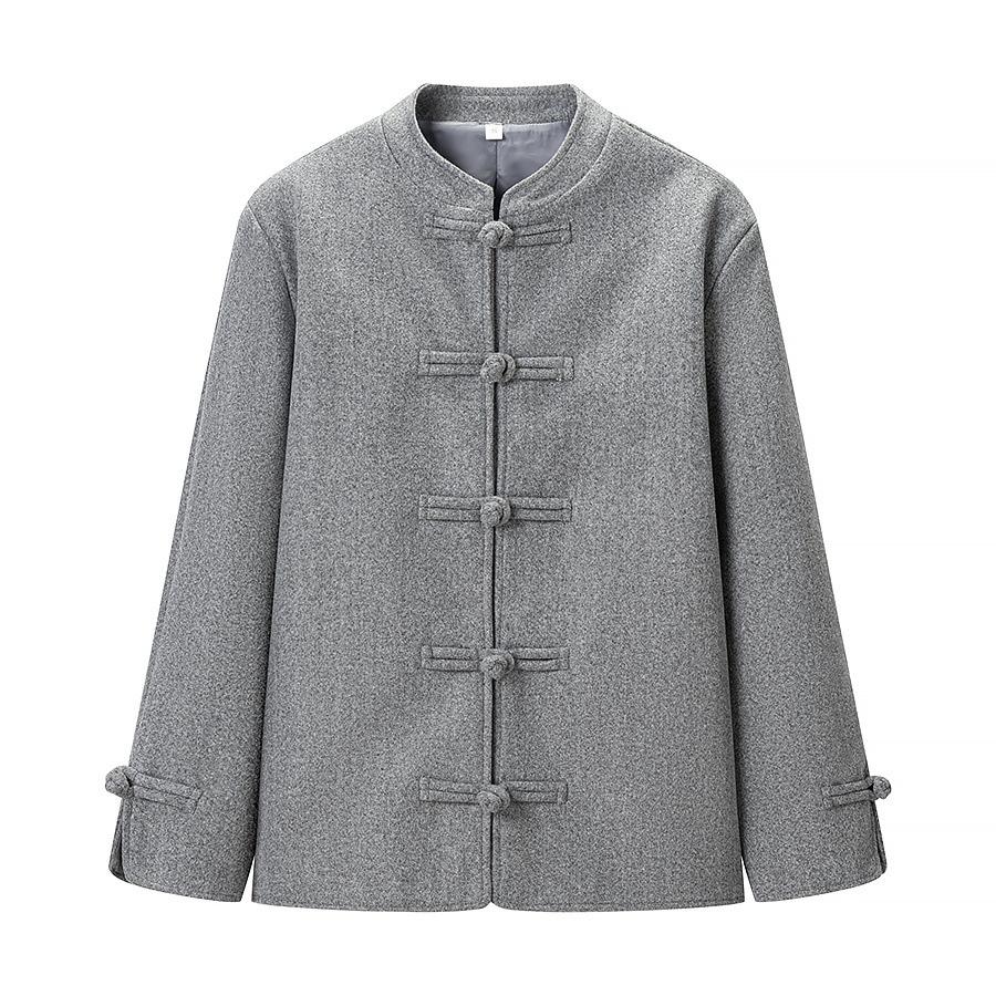 European and American style, new women s clothing, versatile, fashionable, fashionable, classic foreign style, woolen coat S серый
