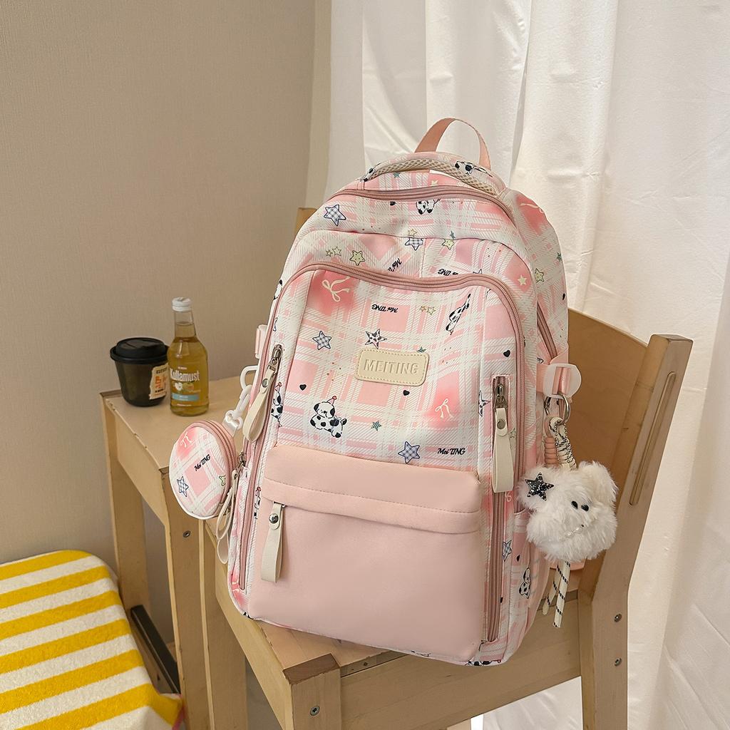 New Schoolbag, Japanese INS Style, High Aesthetic, Fresh Sweet, Cute Cartoon Backpack, Lightweight Backpack for Middle and High School Students