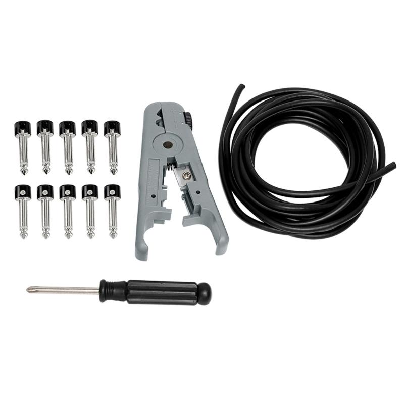 

Professional 6.35mm Guitar Link Cable With Solderless Connectors For Pedal Boards And Sound Equipment чорний