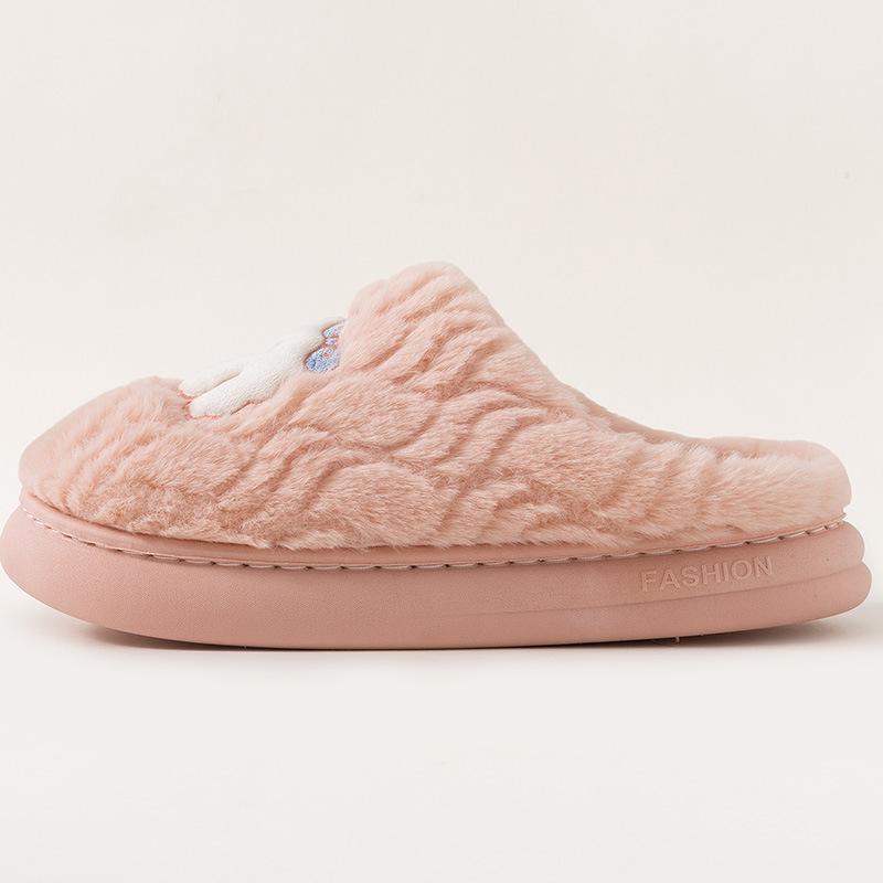 Qidashun couple cotton slippers winter, new indoor and outdoor plush cotton shoes thickened warm wool cotton mop