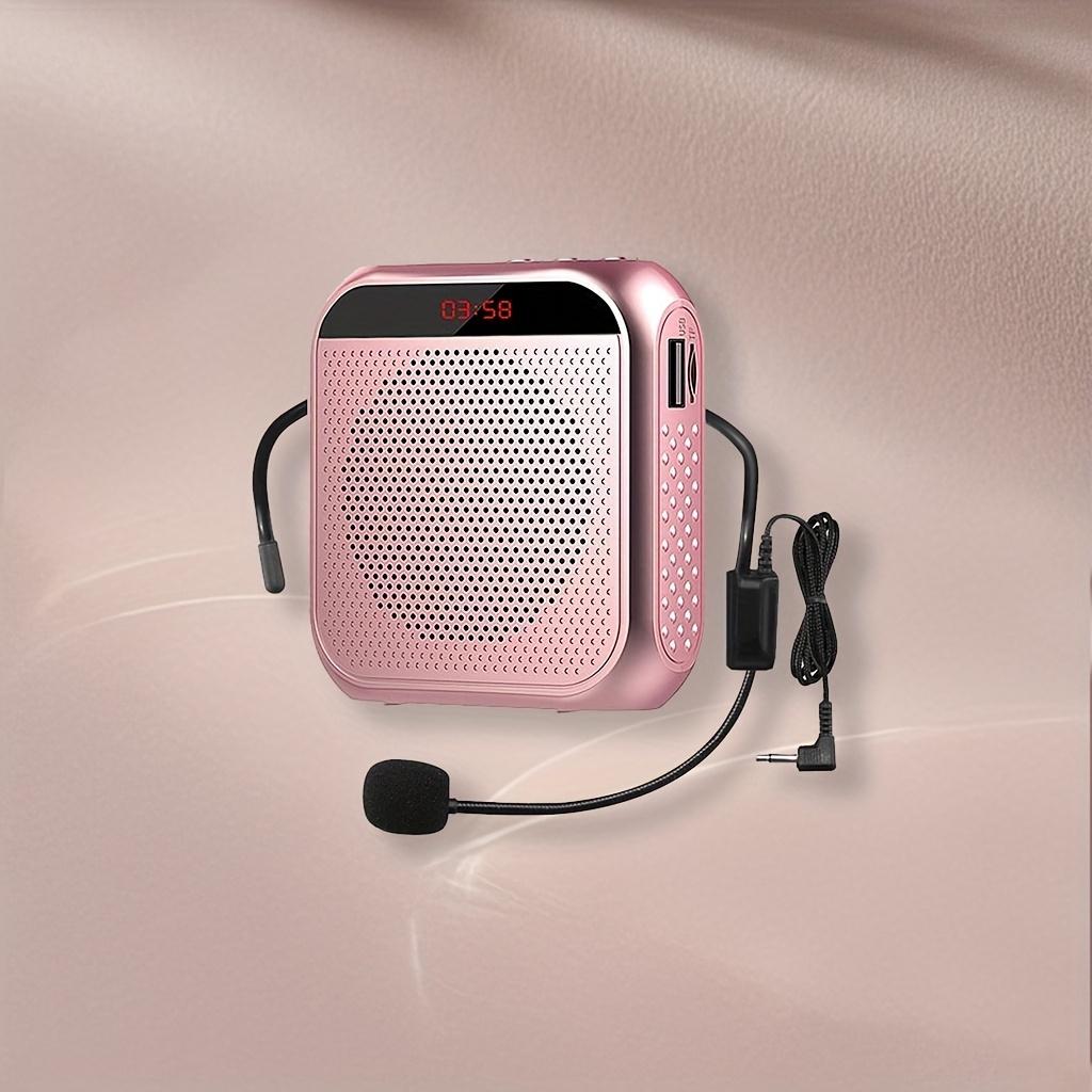 Portable Voice Amplifier with Wired Microphone Headset Rechargeable PA System Speaker, Speech Amplifiers Loudspeaker for Teachers Tour Guide