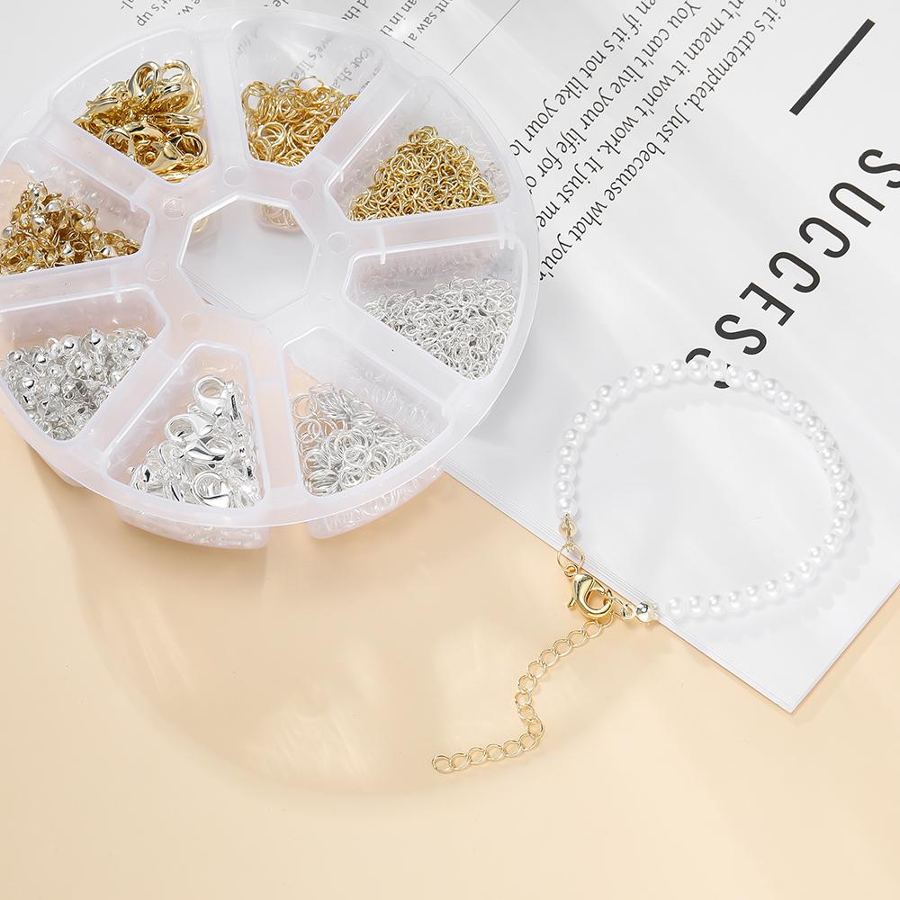 1pcs/lot 14K/18K Gold Plated Lobster Clasps Open Jump Rings Extension Chain For DIY Bracelet Necklace Jewelry Making Accessories