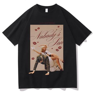 2026 SpringSummer ShortSleeved Sabrina Carpenter Nobodys Son Print Y2K Roundneck HighQuality TShirt
