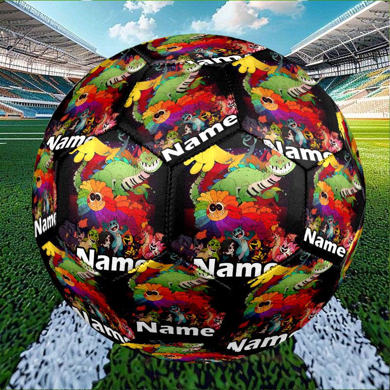 Custom Name Personalized Poppy Playtime Print Size 5 Soccer Ball Training & Match Football, for Team, Kicking, Gift for Football Enthusiasts