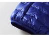 Men's Large Size Lightweight Down Vest - Stand Collar Sleeveless Jacket for Autumn/Winter