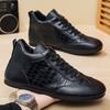 Nuove scarpe casual da uomo in pelle stile britannico nere scarpe sportive da pendolare invernali