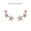 Silver Versatile 925 Sterling Silver Star Earrings Rainbow Multiple Crystals Lightweight Trendy
