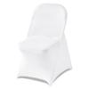 150 Pcs White Chair Covers, Polyester Spandex Chair Cover, Stretch Slipcovers for Wedding Party Dining Banquet Flat-Front Chair Covers, Fits Chair