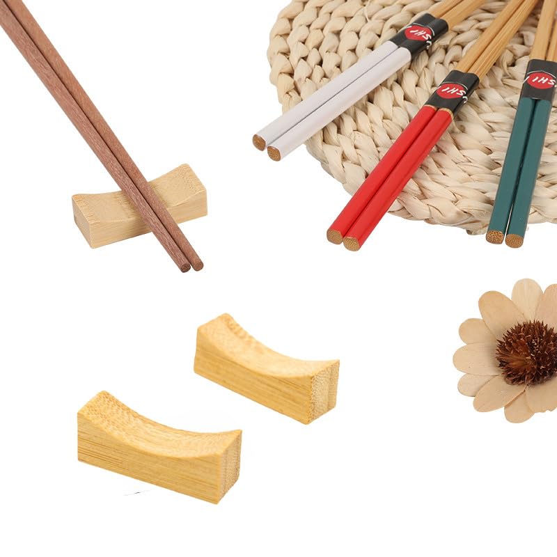 Rzilmer Set of 6 Stylish Wooden Chopstick Chopstick Cutlery Japanese Chopstick Natural Wood Rests, Pillows, Rests, Tableware, Stands,