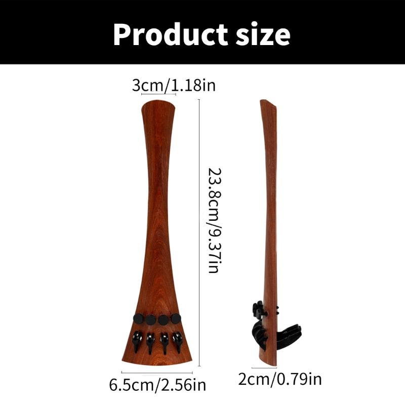 Cello Harp Tailpiece With Adjustable 4 Fine Tuners 4/4 Cello Tailpiece Redwoods String Plate for 4/4 Cello Accessories