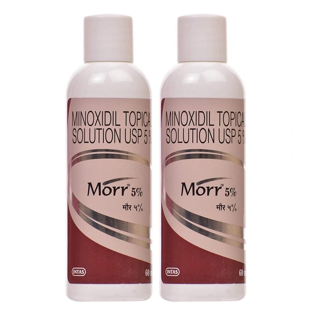 Sada roztoku Minoxidilu (2 x 60 ml), Minoxidil Topical Solution USP 5% Sada 2 kusů, Morr