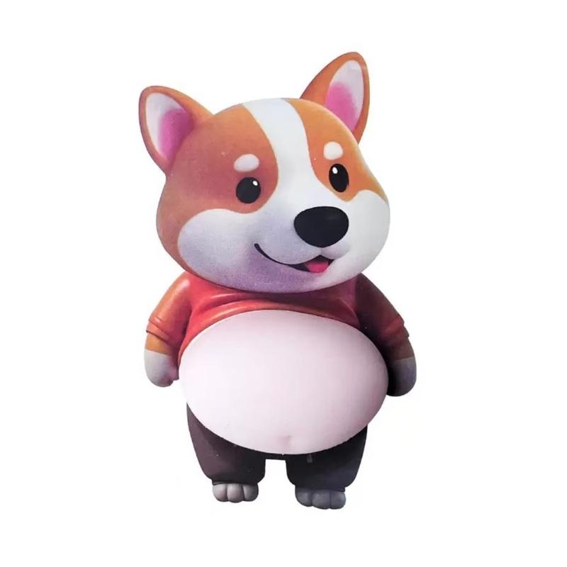 Pressure Relieving 3D Adhesive Dog Sticker Shiba Inu Design Suitable for Preventing Car Door Collisions Home Decoration