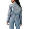 Levis X Beyoncé Collaboration Paisley Rhinestone Pattern Loose Denim Jacket Women Jackets A9456-0005