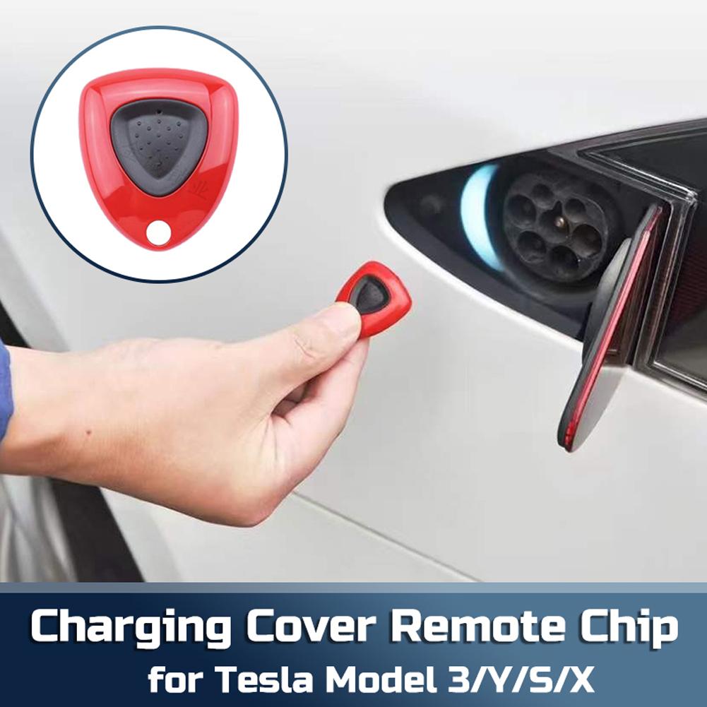 For Tesla Model 3 Y Car Door Remote Control Charging New Energy Charger Pile Button To Open The Door Cover Chip Accessories