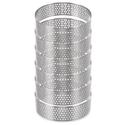 6x Perforated Tartlet Molds Rim Small Tart Mold Cupcakes 7 Cm
