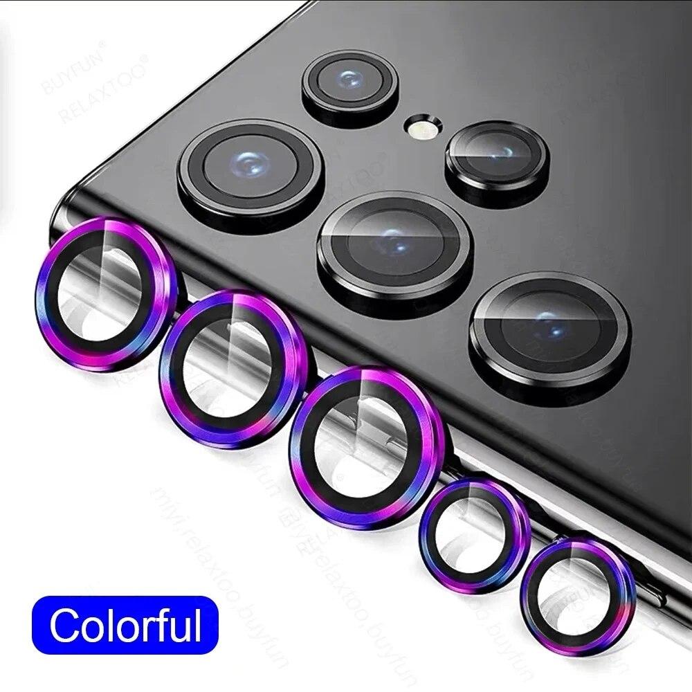 Beskyttelsesglass for bakkamera deksel for Samsung S24 Ultra S23 Plus A14 A24 A34 A54 A15 A25 A35 A55 Z Fold 5 Z flip 4 Bakre linse deksel