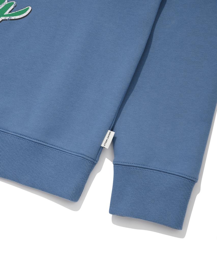 WACKY WILLY Women'S Semi-Overfit Character Graphic Sweatshirt Blue