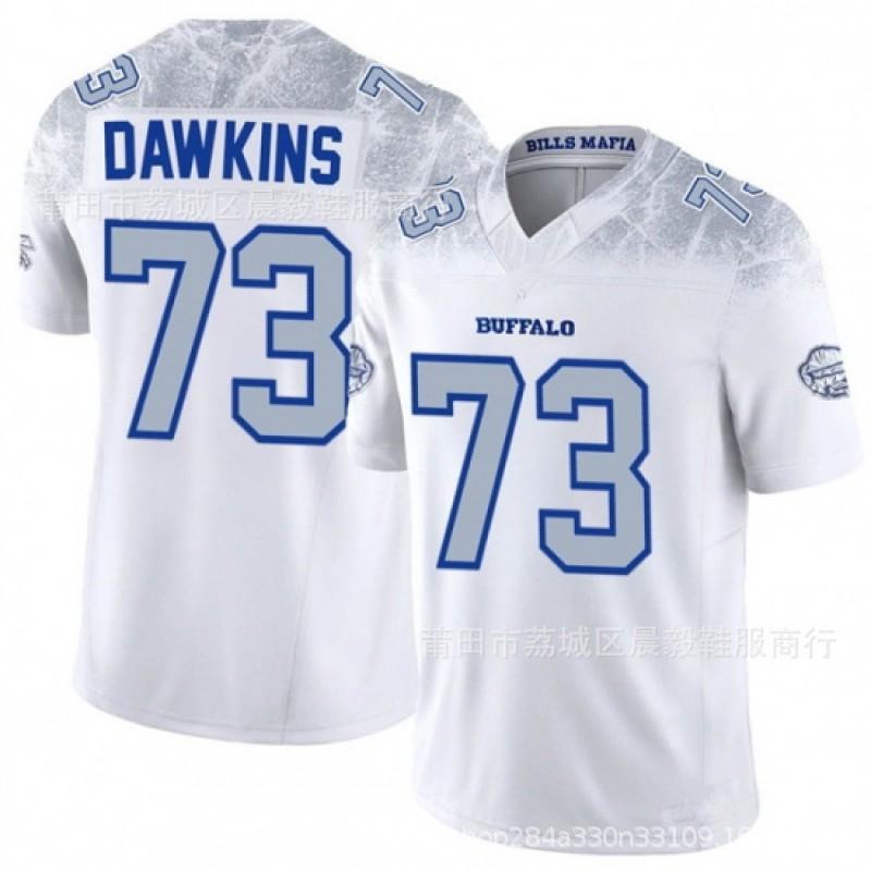 Buffalo Bills NFL Fútbol Jersey Allen 0 4 17 73 Gris Blanco Edición Speed Hombre Mezcla de Algodón Bordado Ropa Deportiva