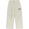 New MLB New York Yankees Cargo Pants Women's Linen Cream 3FWPB0844-50GRM