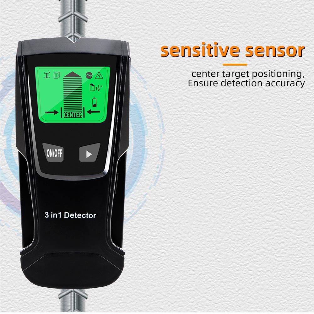 3 w 1 przenośny wykrywacz ścienny wykrywacz metalu znajdź metalowe drewniane kołki wykrywacz napięcia prądu przemiennego skaner ścienny lokalizator skrzynek elektrycznych