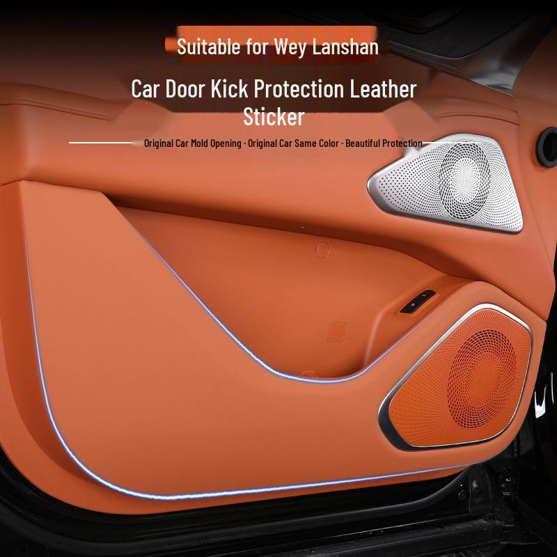 Blue Mountain Car Door Kick-Proof Mat - Orange, Passenger Side 23-25 Wey Interior Decoration