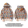Japanese Trendy Multi-color Camouflage Shark Hoodie - Miami City Edition for Youth