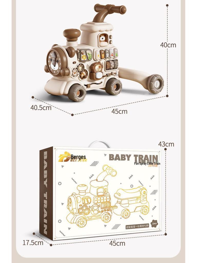 Multifunctional Baby 5-in-1 Walker Stroller: Educational, Anti-rollover, Sliding Toy Car