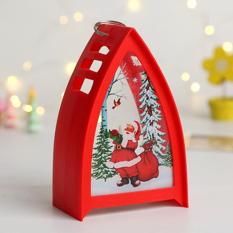 

Рождественские украшения Светодиодные свечи Рождественские подвесные светильники Детские переносные витрины Santa Claus красный