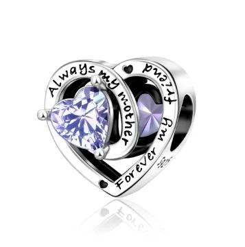 Authentic Charms Copper Craft Ttwelve Months Heart Birthday Stones Colored Beaded Pendant Handmade Bracelet Ladies Jewellery Present