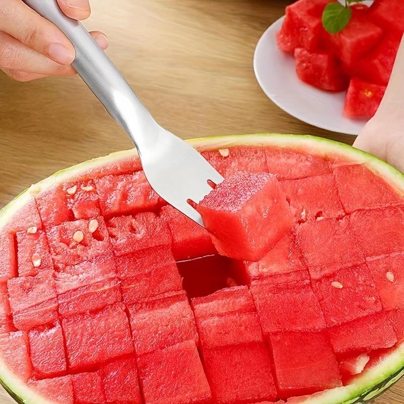 1pc Stainless Steel Fruit Cutting Tool, 2-In-1 Fruit And Vegetable Divider, Kitchen Utensils And Small Tools