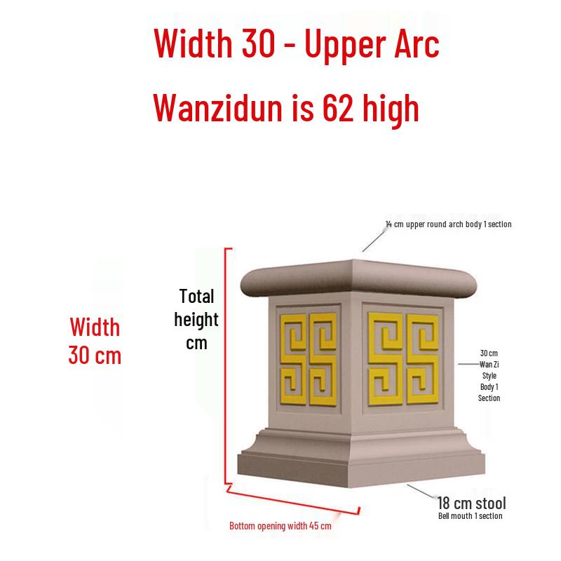 European Villa Courtyard Roman Column Base for Exterior Wall Decoration