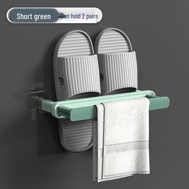 Foldable Wall-Mounted Bathroom Shoe Rack with Drainable Design