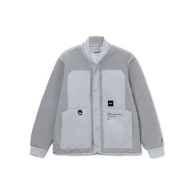 Color Block Warm Short Cotton Jacket Men Jackets Gray AJMR027-2