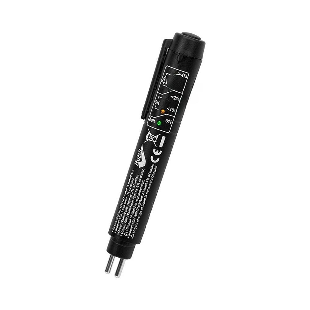 

Brake Oil Tester Pen Brake Oil Tester Pen With 5 LED Indicators High Precision Metal Probe Water Moisture Content Of Brake Fluid