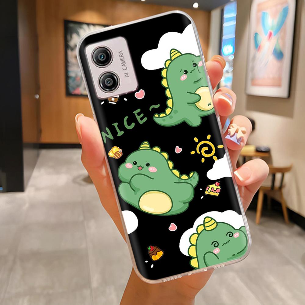 Etui Do Motorola Moto E13 Miękki Przezroczysty TPU Silikonowy Uroczy Kreskówkowy Panda Tylna Pokrywa Do Moto E13 motoE13 Futerały Etui Odporne Na Wstrząsy