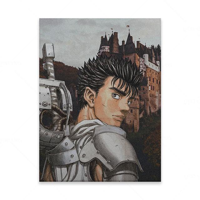 

Рамка из цельного дерева, кишки Берсерк, аниме, украшения, принты, домашний декор, манга, холст, общежитие, гостиная, спальня, картина, настенный художественный постер 15*20cm(with frame)