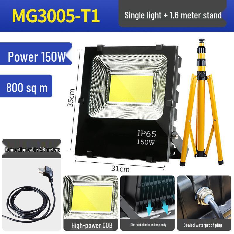 Waterproof 220V Outdoor LED Floodlight: Super Bright, High Power for Construction and Household Use