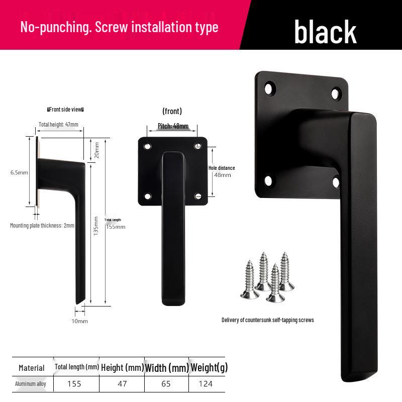 Durable No-Drill Self-Adhesive Handle for Doors & Windows