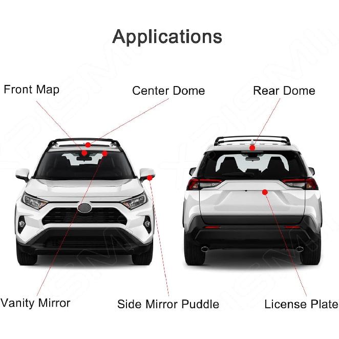 15 Piece 6000K White LED Interior Light Kit Package Replacement for Chevy Chevrolet Tahoe/Suburban, GMC Yukon 2007 2008 2009 2010 2011 2012 2013