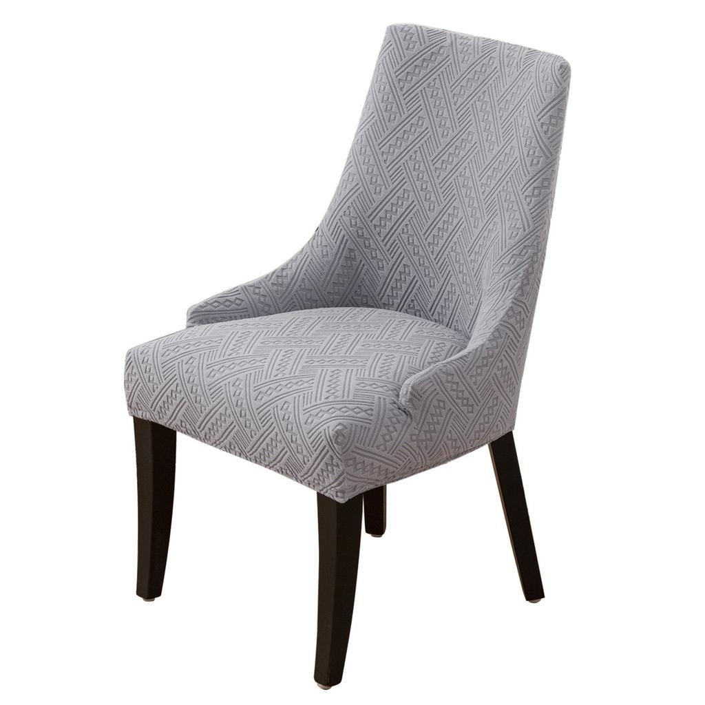 Solid Color Knitted Jacquard Chair Cover for Banquet and Home Decor, Fits Irregular Armchairs