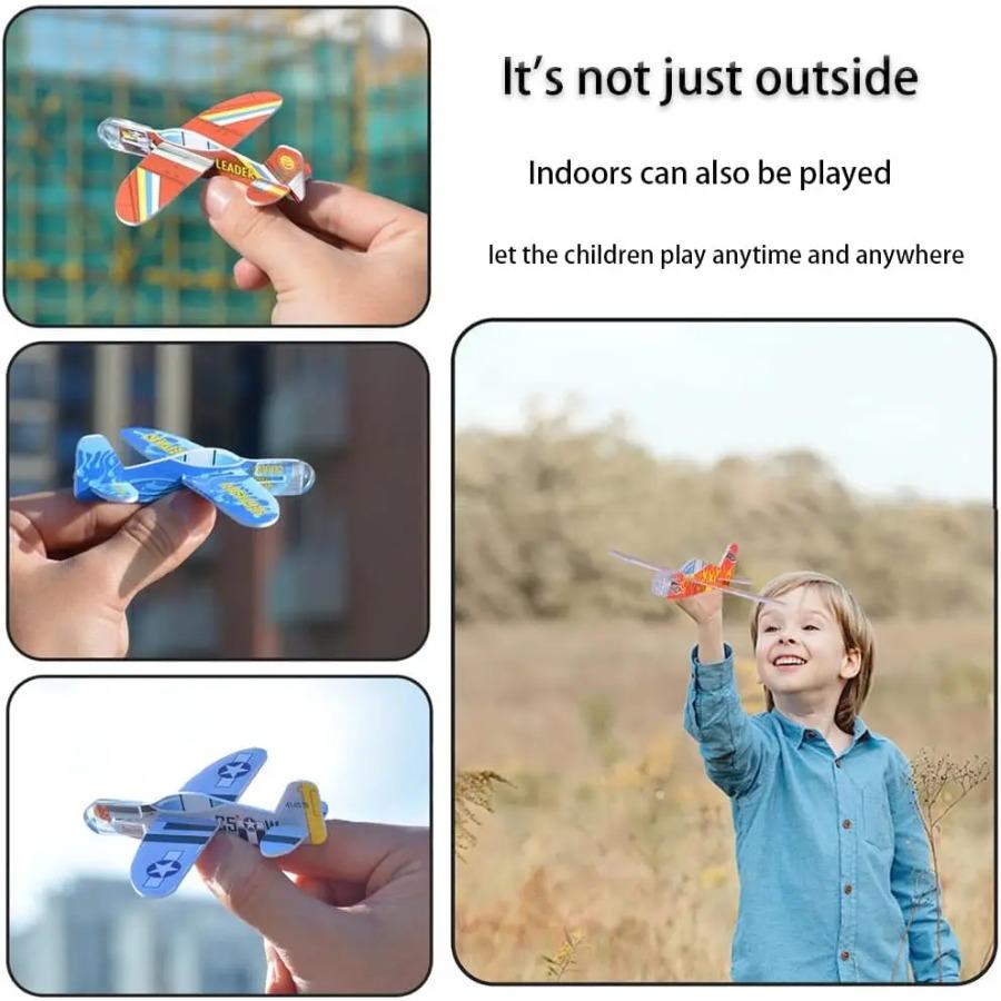 50Pcs Kids Party Supplies DIY Multicolor Foam Airplane Boys Birthday Party Souvenirs Pinata Filler Kindergarten Prize Toys